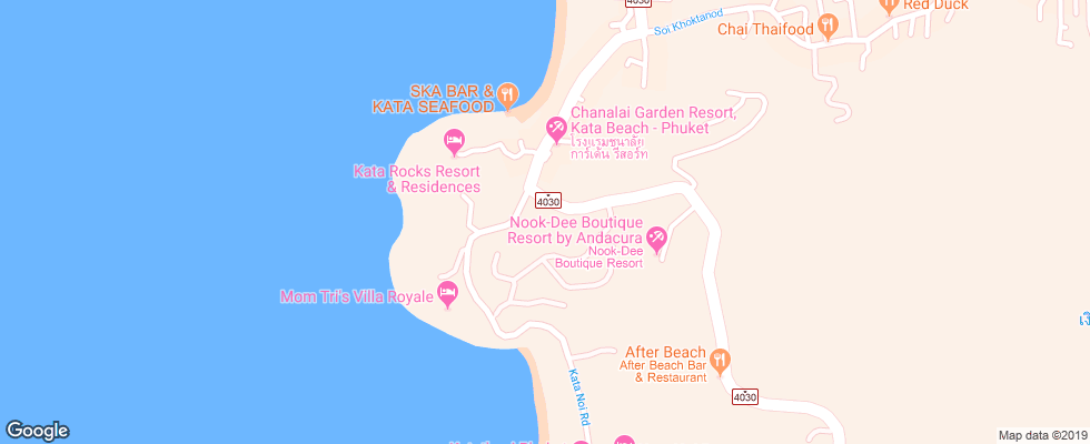 Отель Orchidacea Resort на карте Таиланда