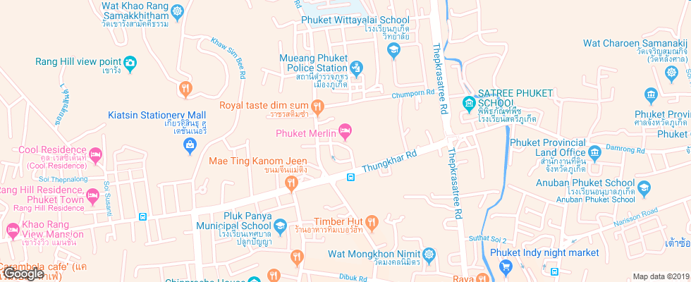 Отель Phuket Merlin на карте Таиланда