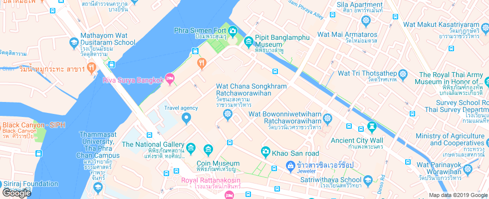 Отель Rambuttri Village Inn & Plaza на карте Таиланда