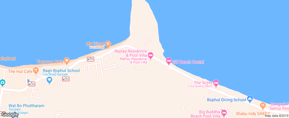 Отель Replay Residence & Pool Villa на карте Таиланда