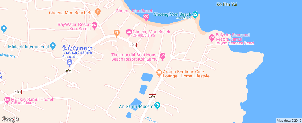Отель Royal Muang Samui Villas & Suites на карте Таиланда