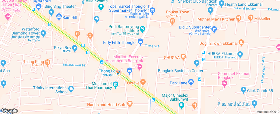 Отель Sawasdee Sukhumvit Inn на карте Таиланда