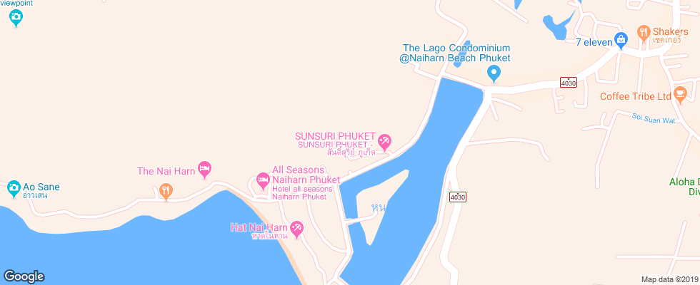 Отель Sunsuri Phuket Resort на карте Таиланда