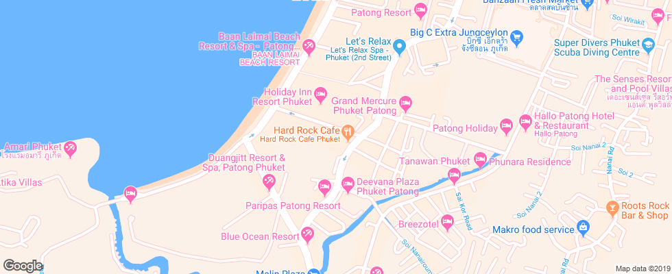 Отель Swissotel Resort Phuket Patong Beach на карте Таиланда