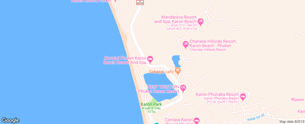Отель Talay Karon Beach Resort на карте Таиланда