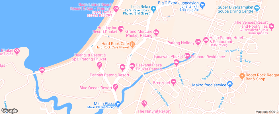 Отель The Ashlee Hub на карте Таиланда