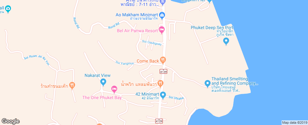 Отель The Bel Air Panwa Resort & Spa на карте Таиланда