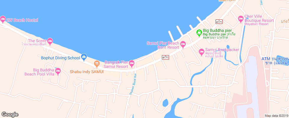 Отель The Privilege Hotel Ezra Beach Club на карте Таиланда