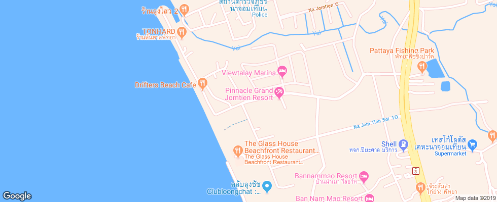 Отель Viewtalay Marina на карте Таиланда