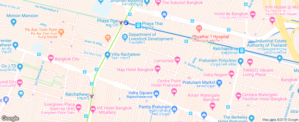 Отель Vince Hotel Pratunam на карте Таиланда