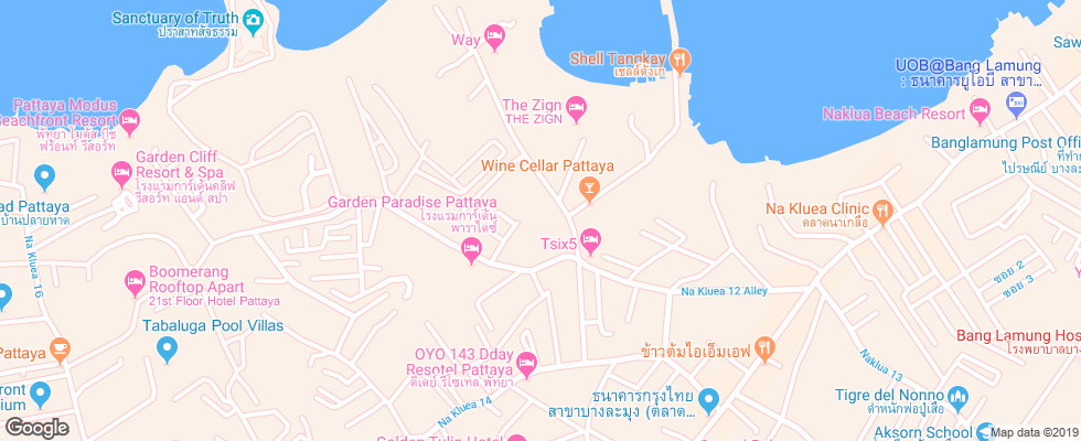 Отель Z Through By The Zign на карте Таиланда