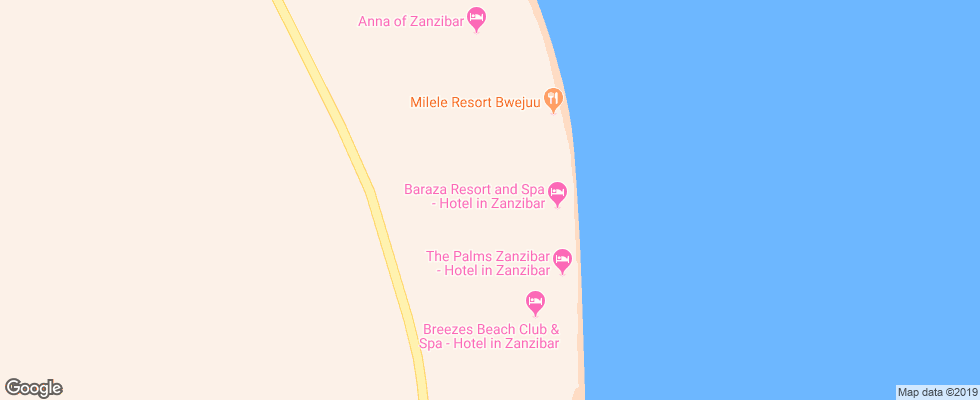 Отель Baraza Resort & Spa на карте Танзании