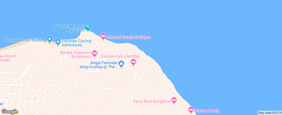 Отель Essque Zalu Zanzibar на карте Танзании