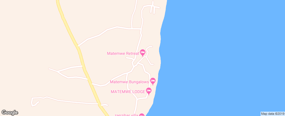 Отель Matemwe Retreat на карте Танзании