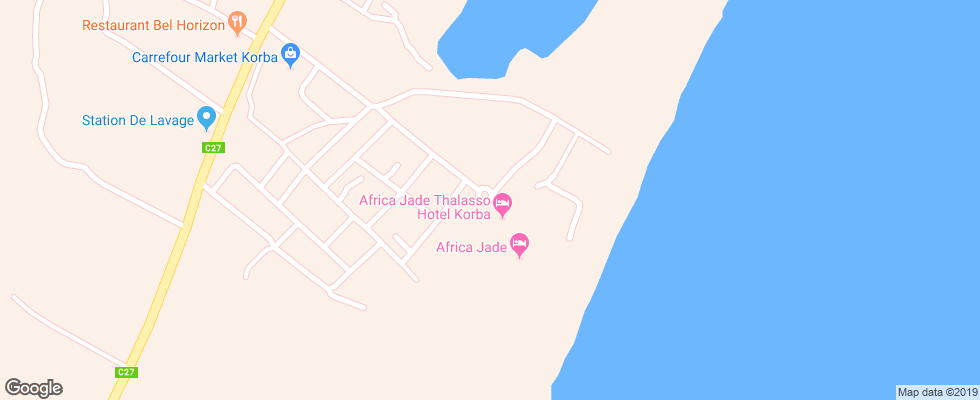 Отель Africa Jade на карте Туниса