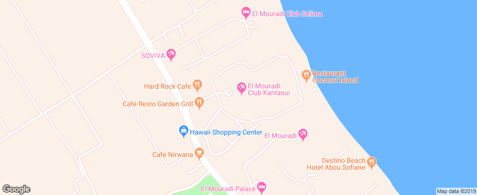 Отель El Mouradi Club Kantaoui на карте Туниса