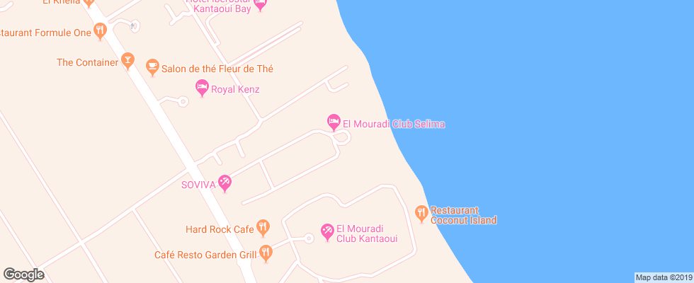 Отель El Mouradi Club Selima на карте Туниса