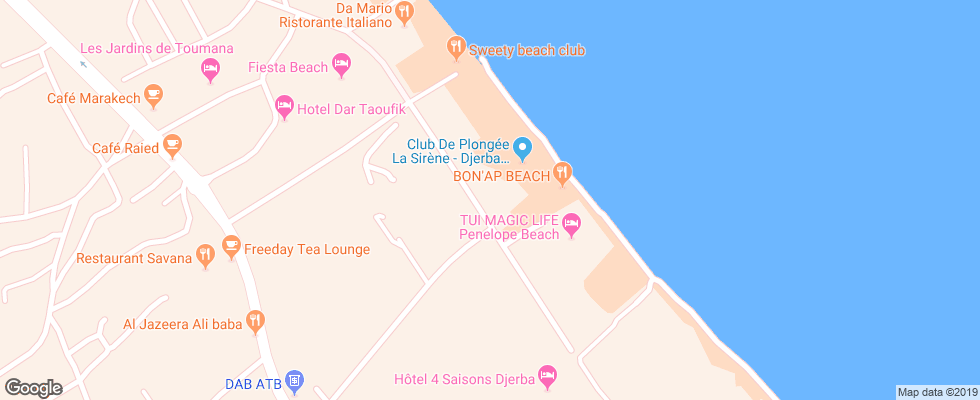 Отель Enjoy Djerba на карте Туниса
