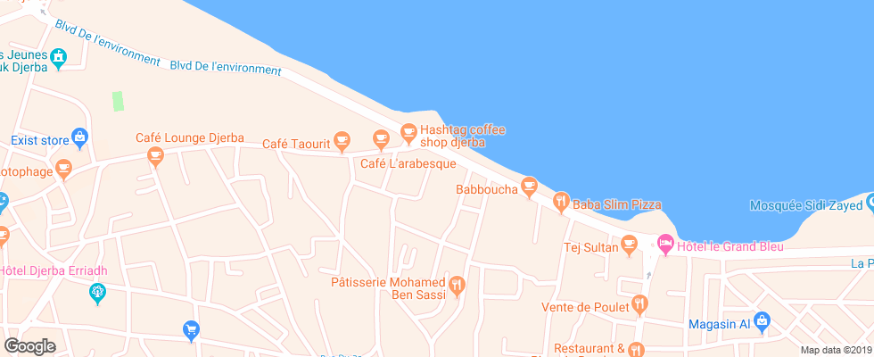 Отель Iberostar Mehari Djerba на карте Туниса