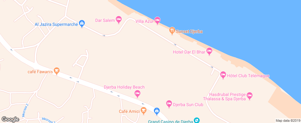 Отель Lti-Djerba Holiday Beach на карте Туниса