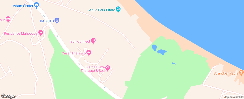Отель Lti Djerba Plaza Thalasso & Spa на карте Туниса