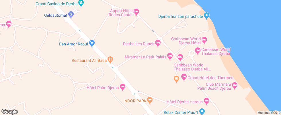 Отель One Resort Djerba Blue Village на карте Туниса