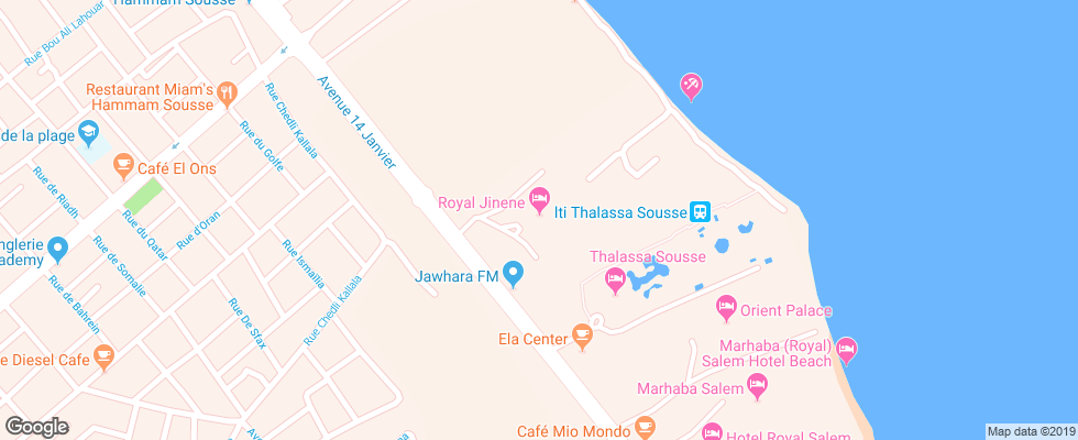 Отель Royal Junene на карте Туниса