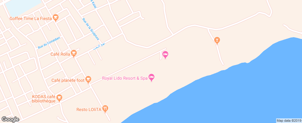 Отель Royal Lido Resort & Spa на карте Туниса