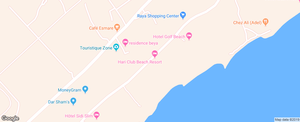 Отель Sangho Village на карте Туниса