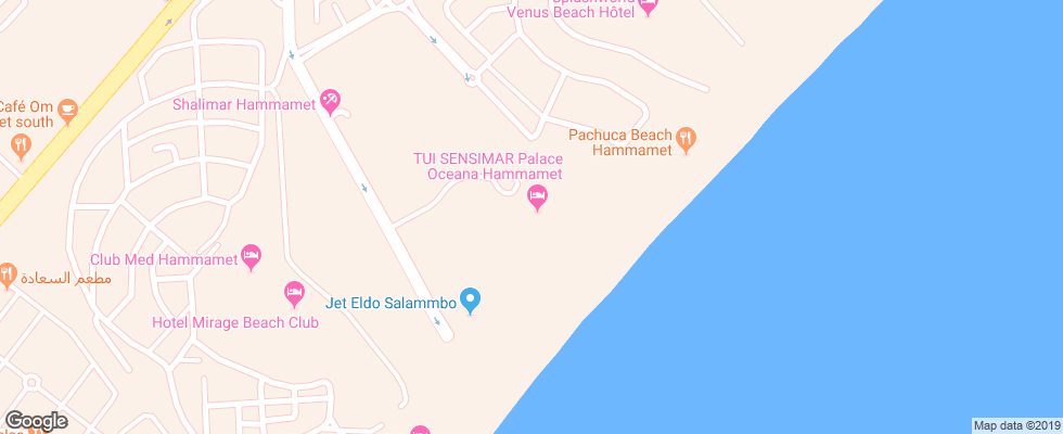 Отель Tui Sensimar Oceana Resort & Spa на карте Туниса
