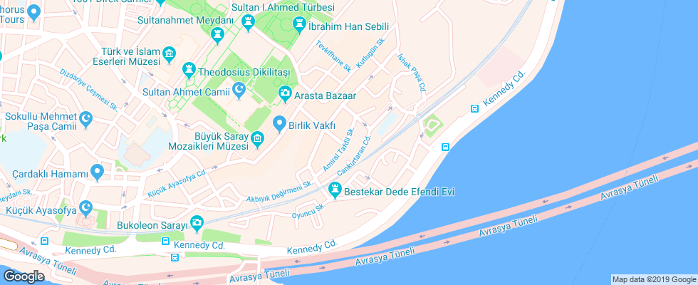 Отель Acra Hotel на карте Турции
