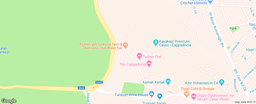 Отель Acropolis Cave Suite Hotel Boutique на карте Турции