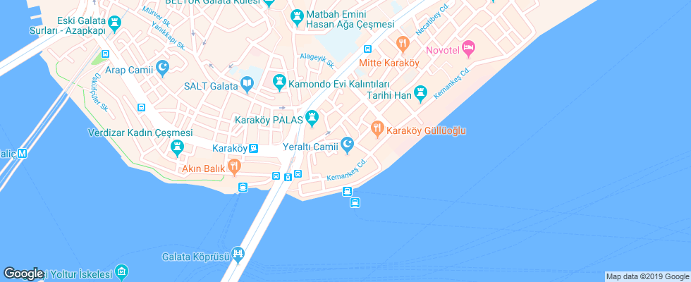 Отель Ada Karakoy Hotel на карте Турции