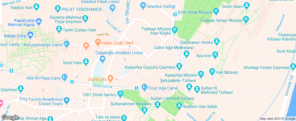 Отель Adamar на карте Турции