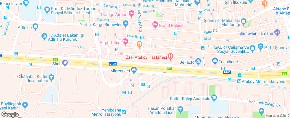 Отель Adela Hotel на карте Турции
