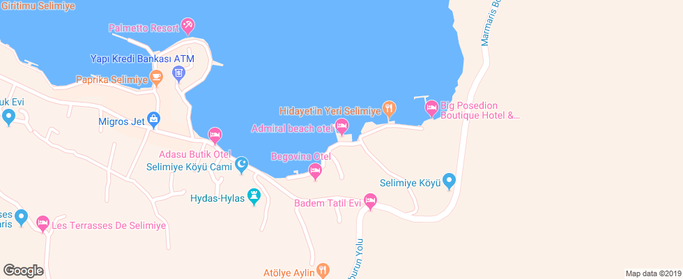 Отель Admiral Beach на карте Турции