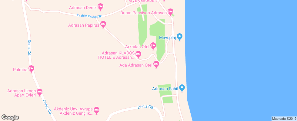 Отель Adrasan Bay на карте Турции