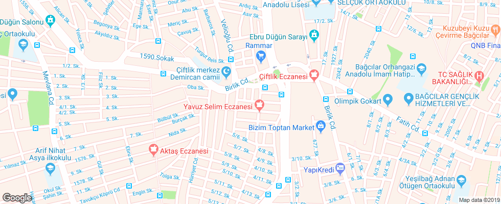 Отель Akgun Hotel на карте Турции