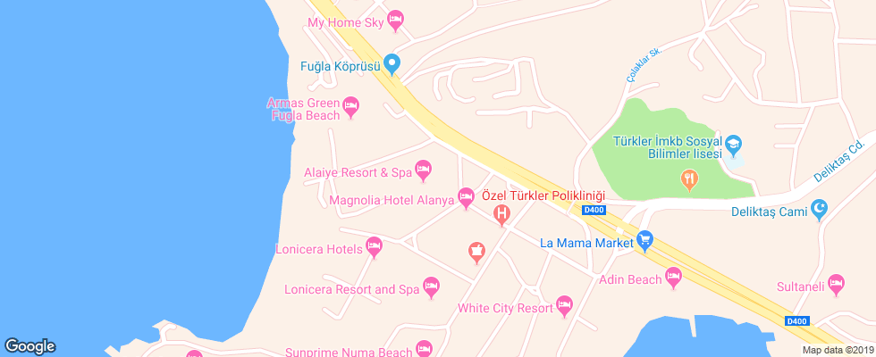 Отель Alaiye Resort & Spa на карте Турции