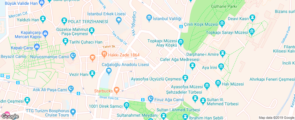 Отель Albatros Hagia Sophia на карте Турции