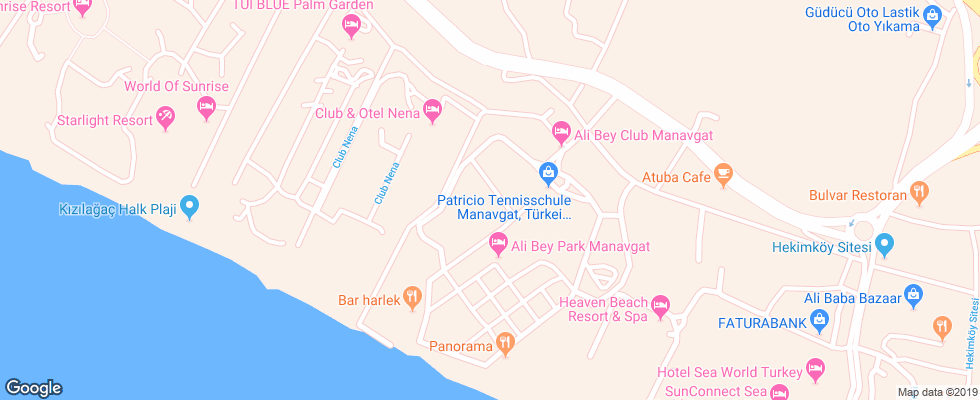 Отель Ali Bey Park Hv-1 на карте Турции