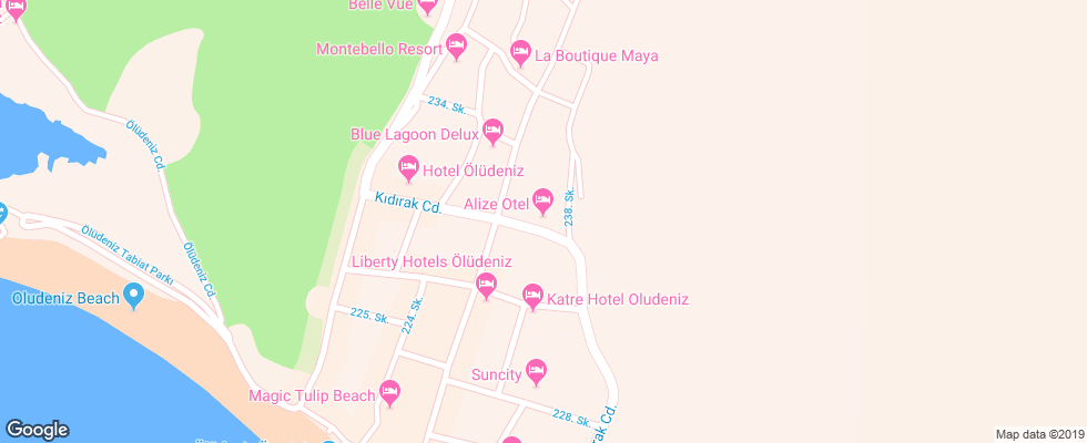Отель Alize Hotel на карте Турции