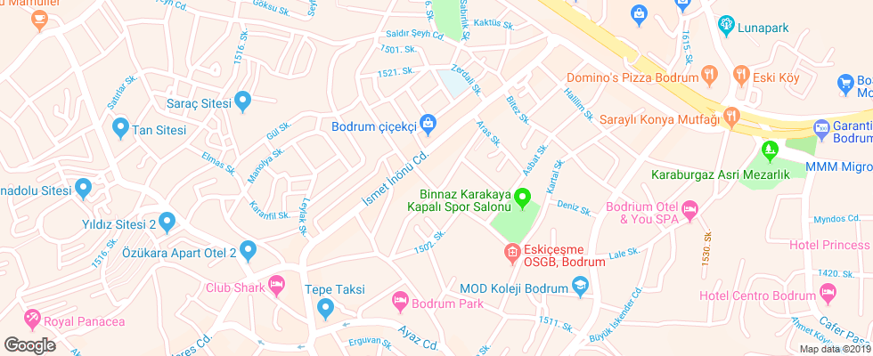 Отель Alta Park Gumbet на карте Турции