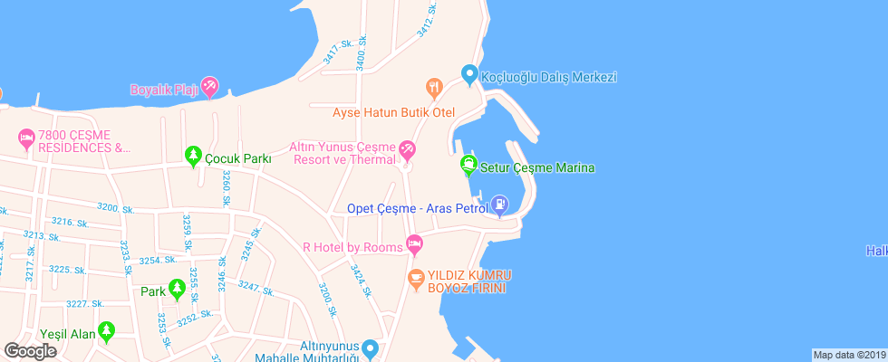 Отель Altin Yunus на карте Турции