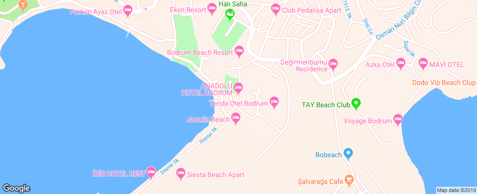 Отель Anadolu Hotel Bodrum на карте Турции