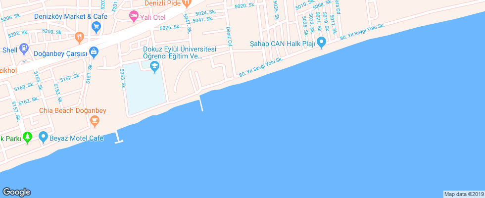 Отель Angora Beach Resort на карте Турции