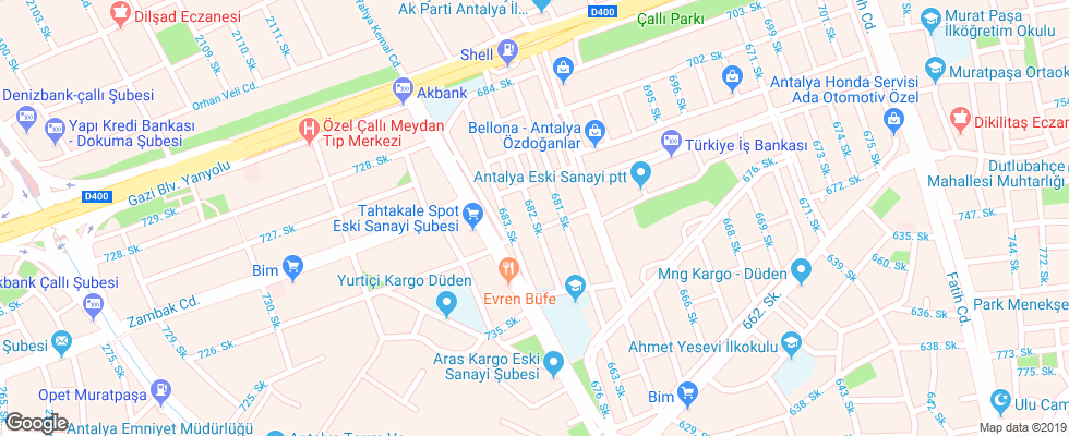 Отель Antikhan на карте Турции