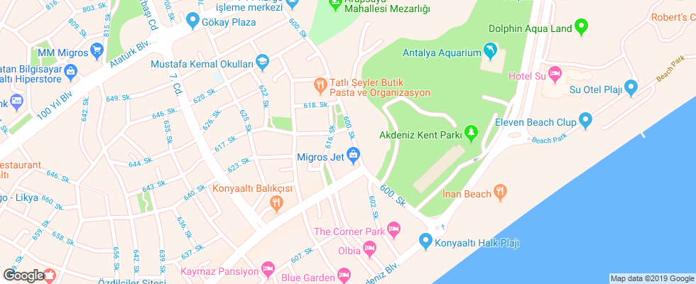 Отель Arinna Park на карте Турции