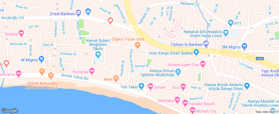 Отель Arsi Sweet Suit Hotel на карте Турции