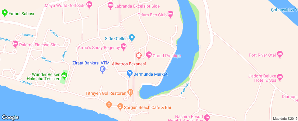Отель Aska Grand Prestige на карте Турции